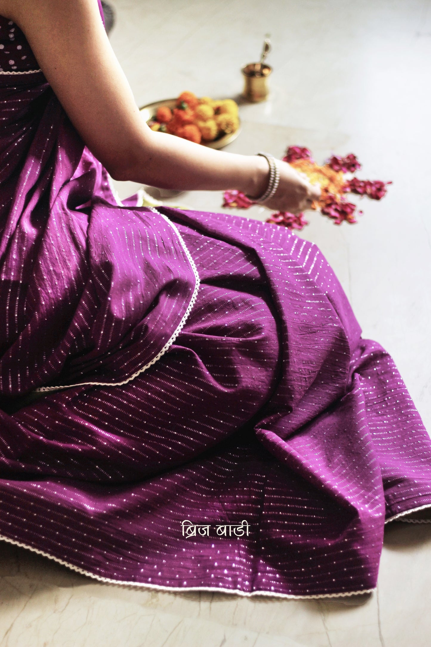 KASHVI- Handcrafted Mulmul Saree