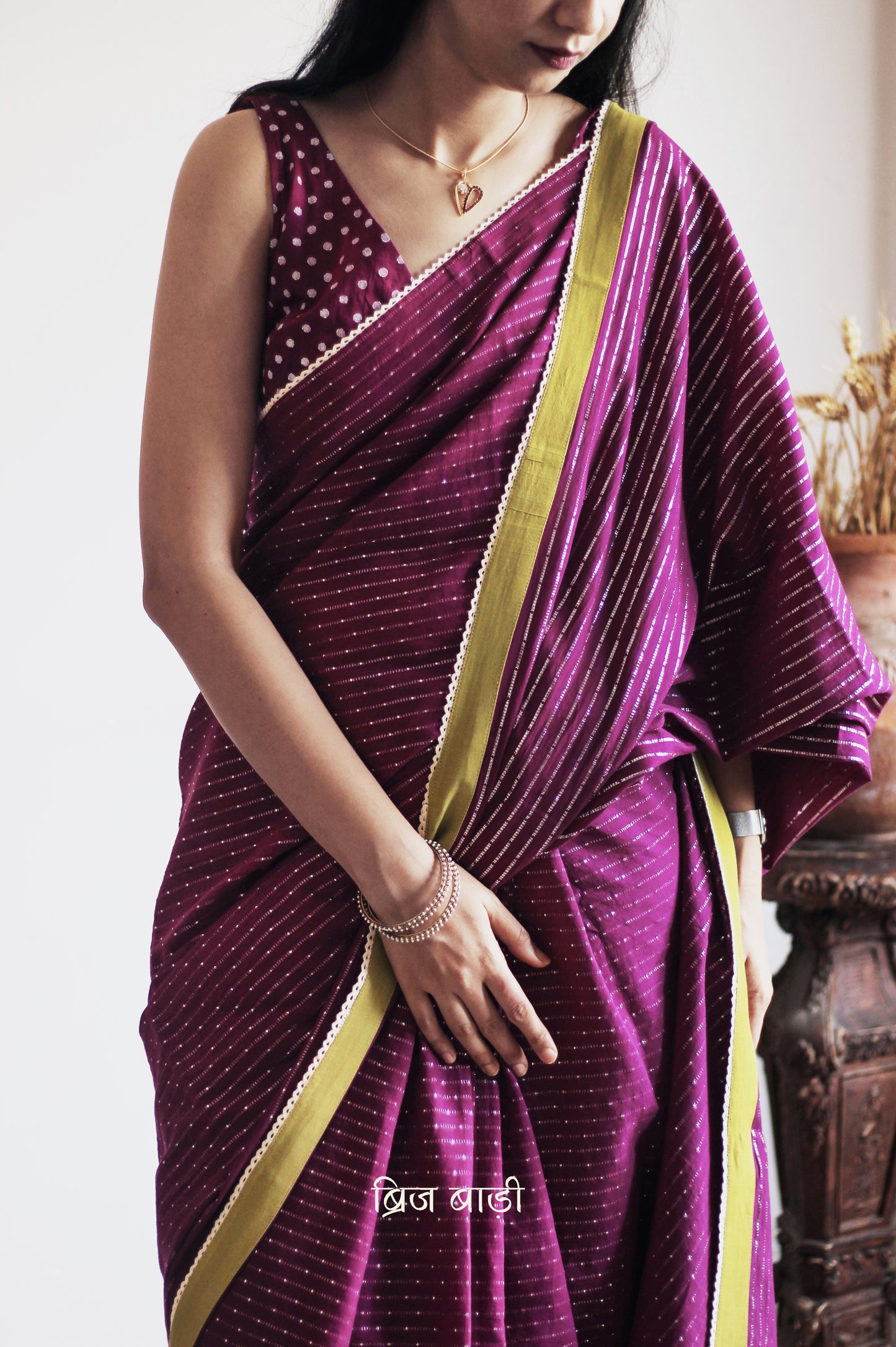 KASHVI- Handcrafted Mulmul Saree