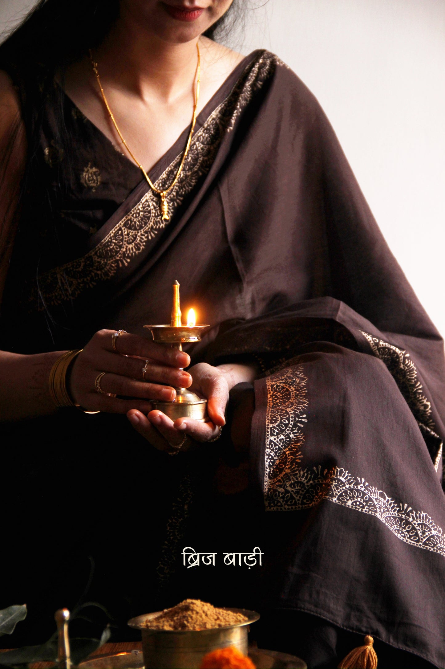 URVIJA- Handcrafted Mulmul Saree