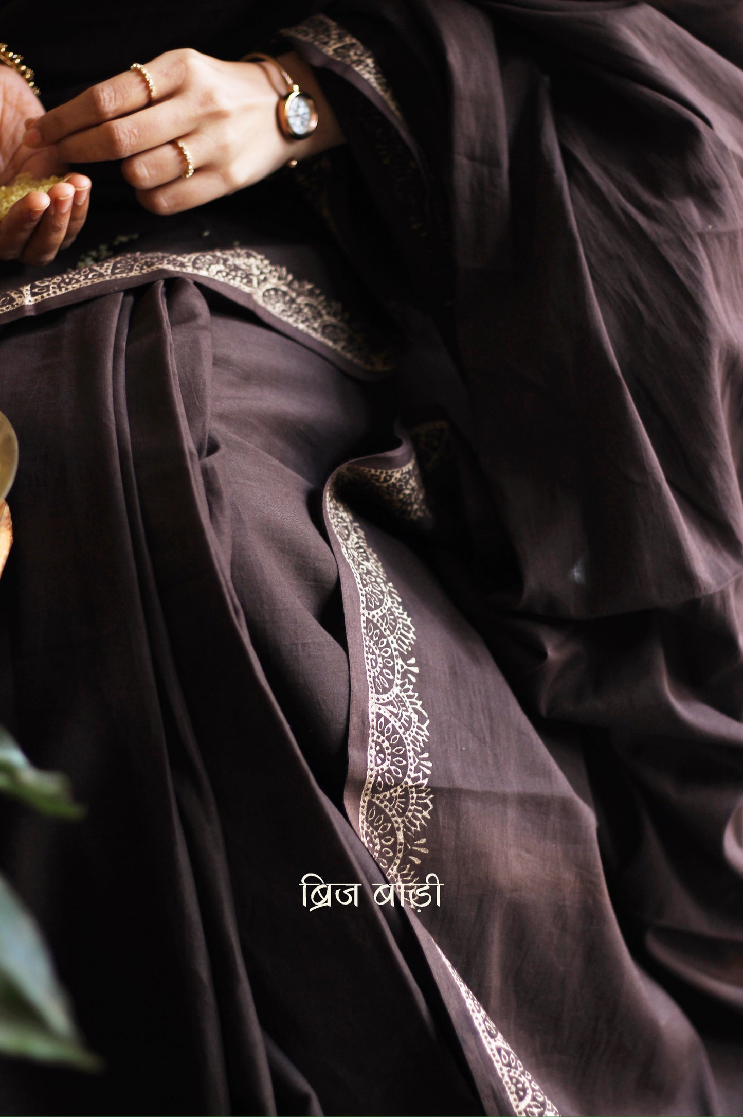 URVIJA- Handcrafted Mulmul Saree