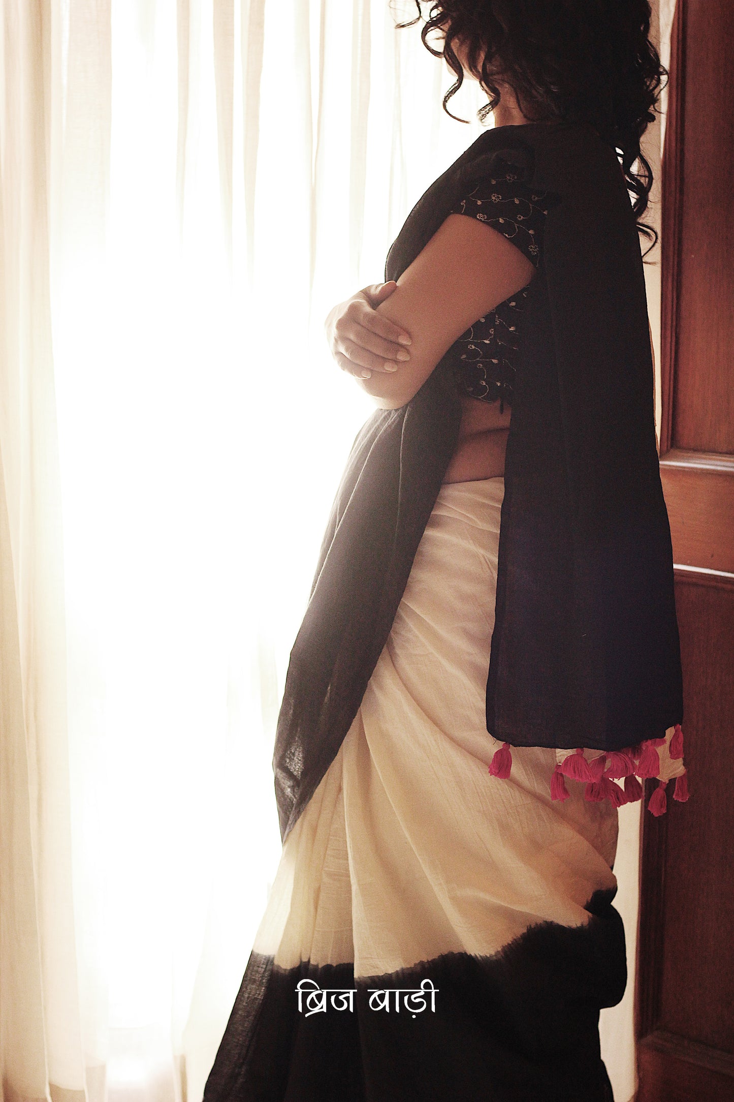 SHANKHMUKHI- Handcrafted Mulmul Saree
