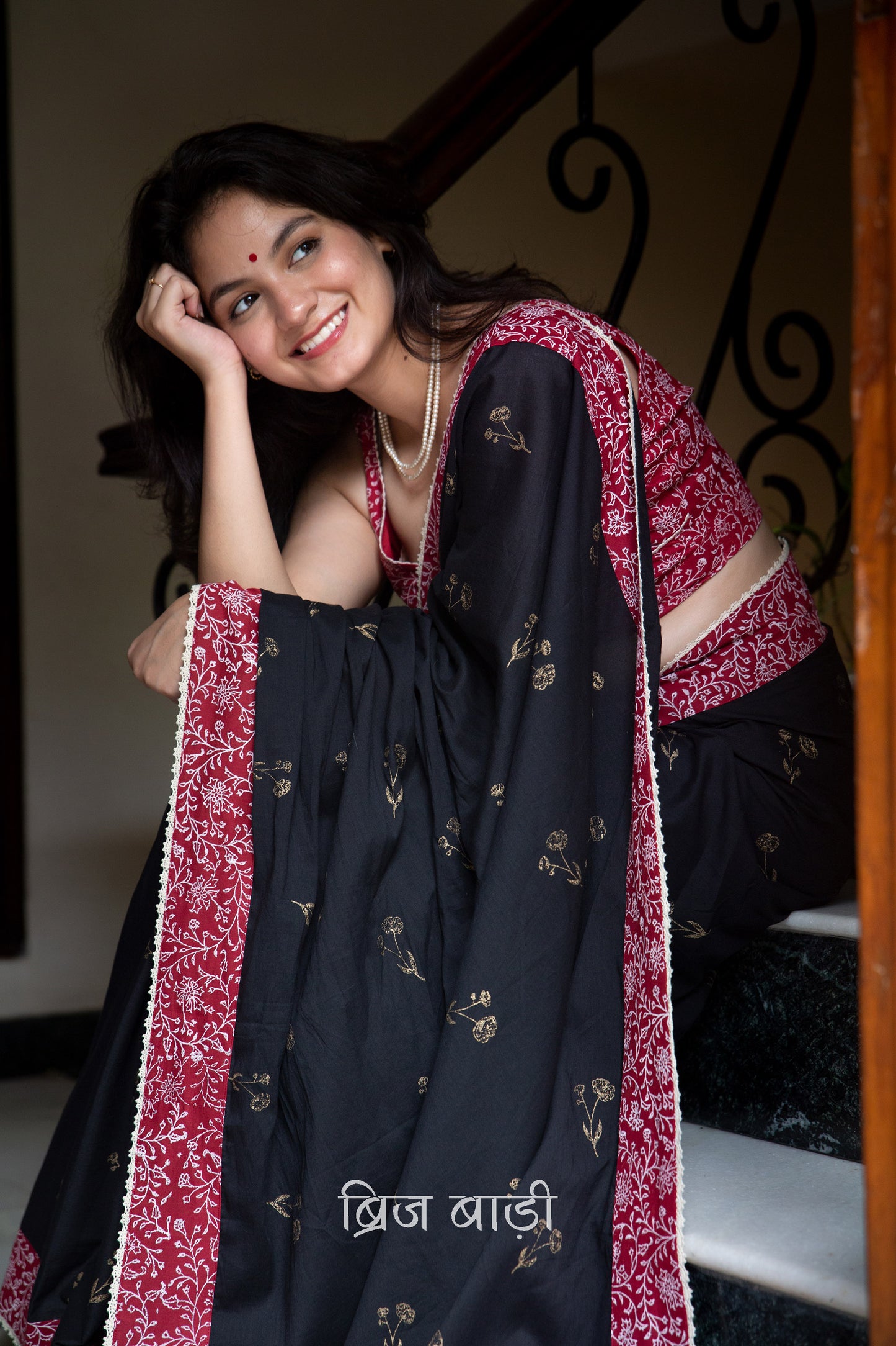 DHVANI- Handcrafted Mulmul Saree