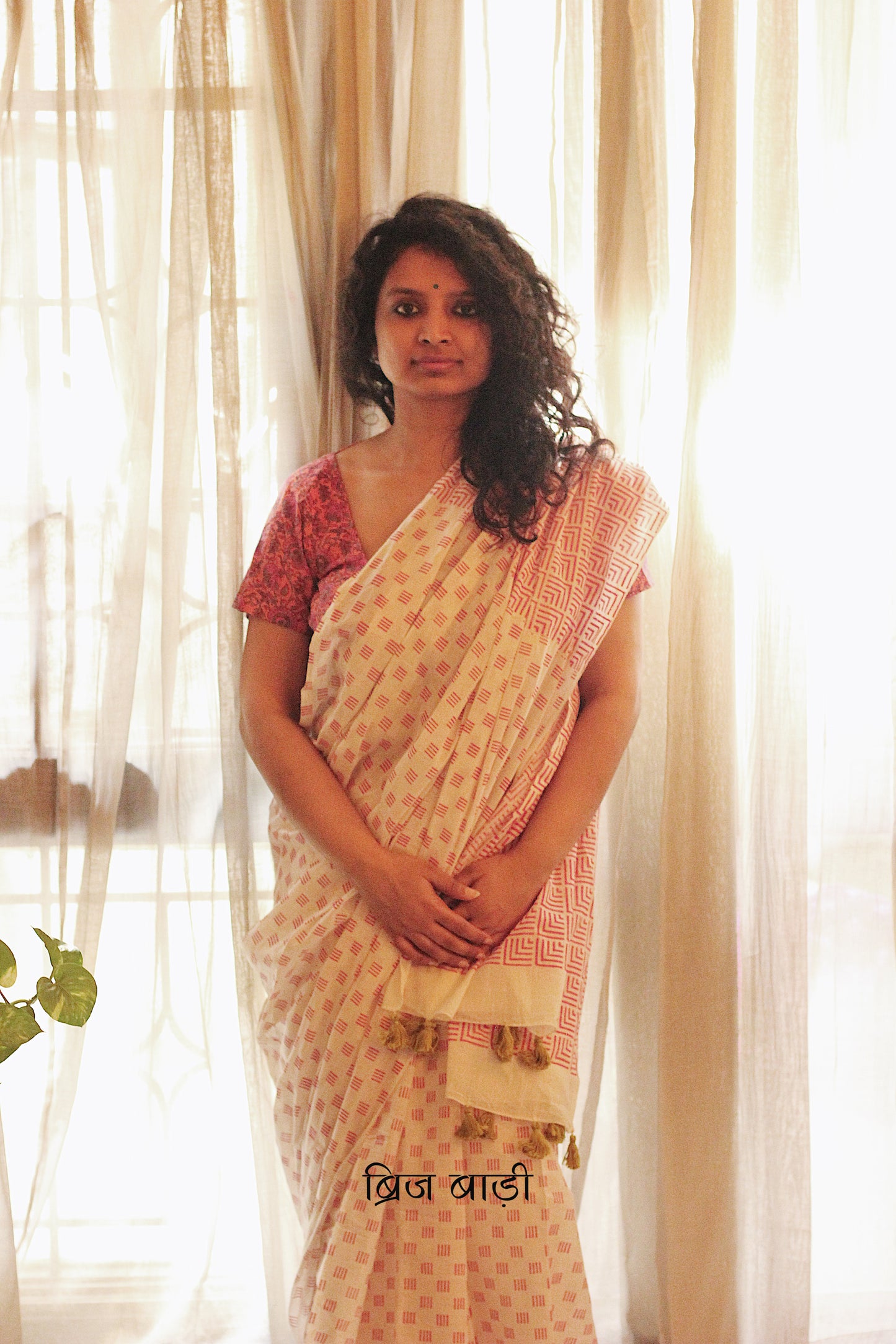 MOGRA- Handcrafted Mulmul Saree