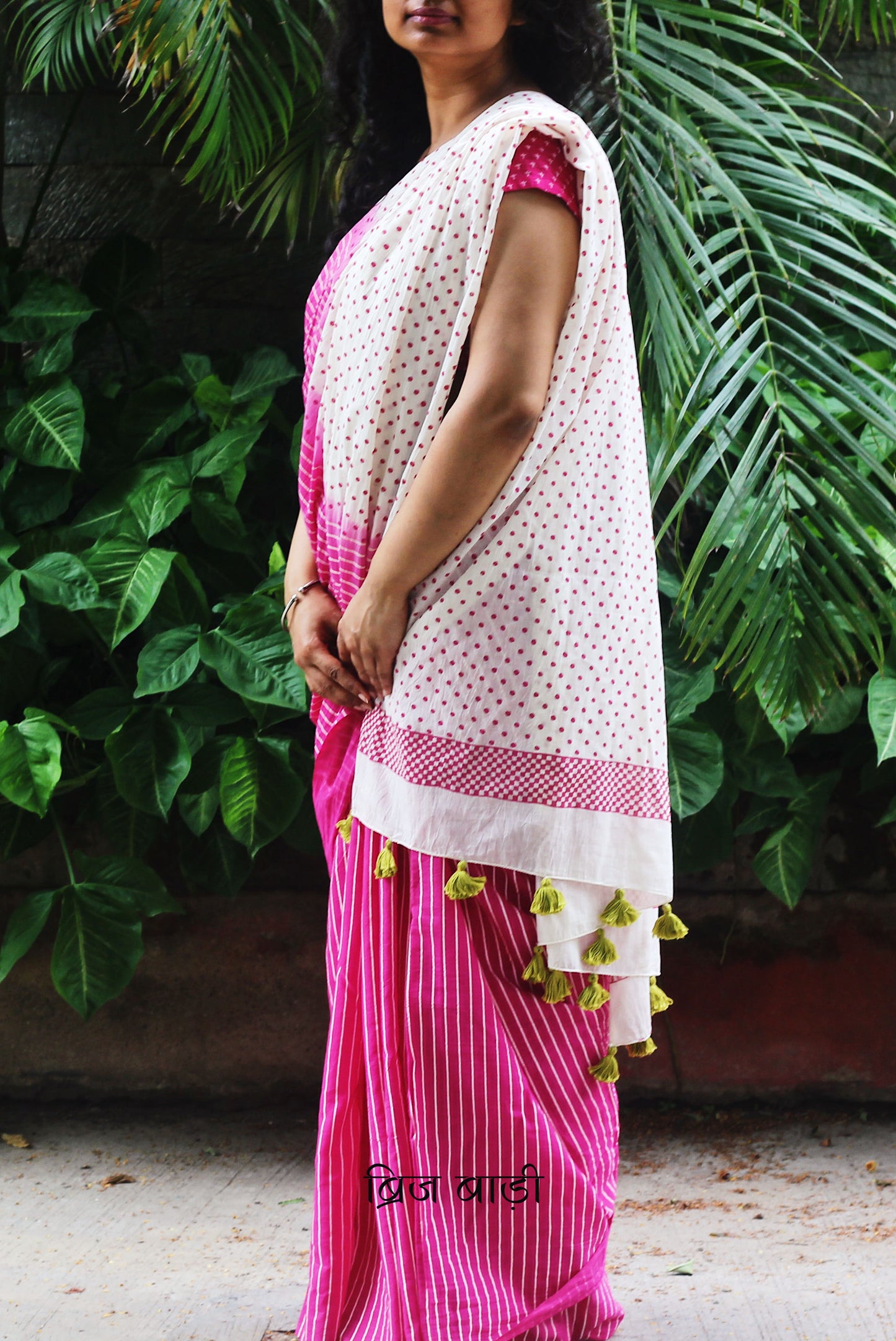 Handcrafted Mulmul Cotton Saree Hand Block Printed Comes with Blouse Piece Free Shipping Pan India