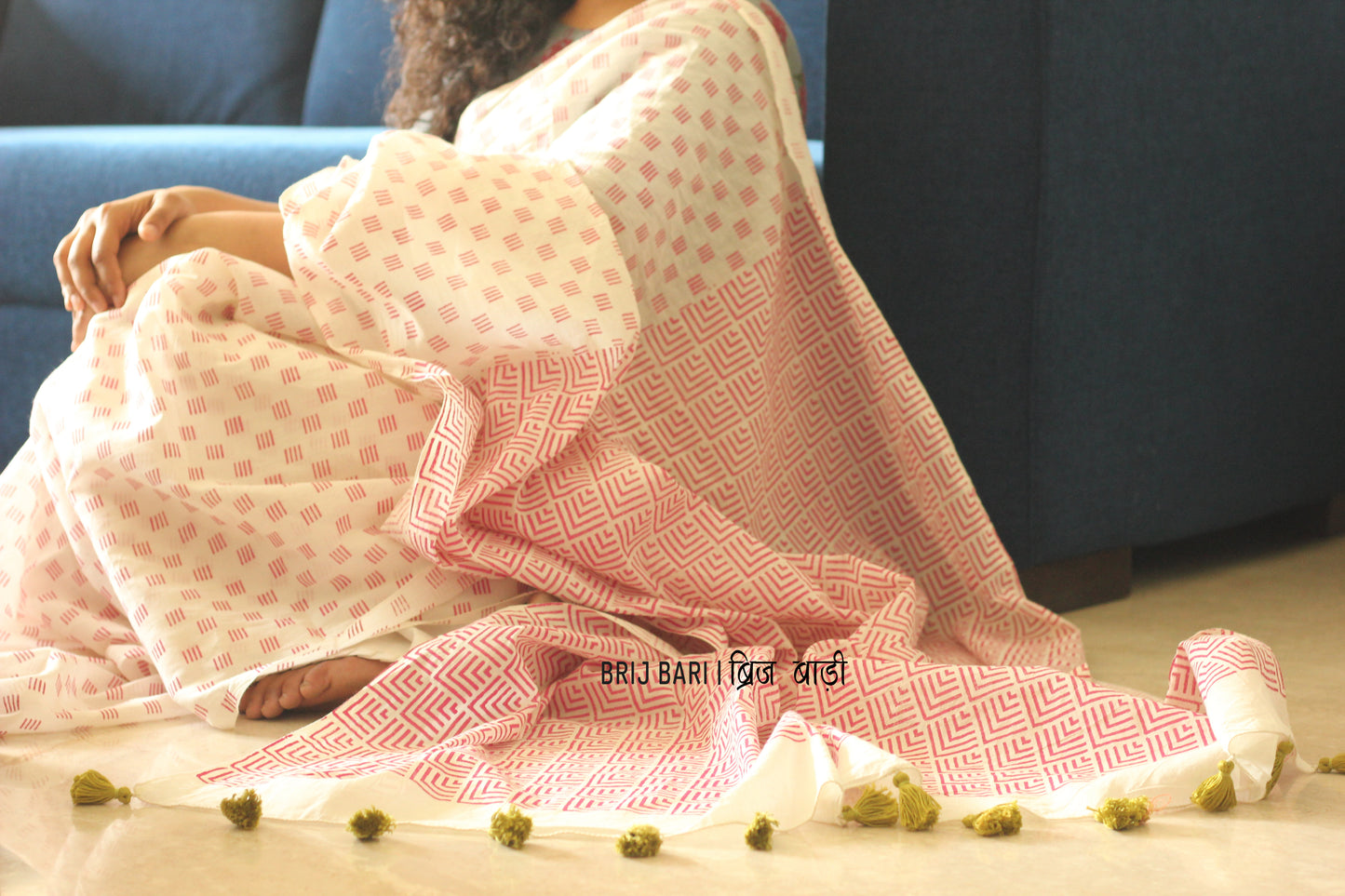 MOGRA- Handcrafted Mulmul Saree