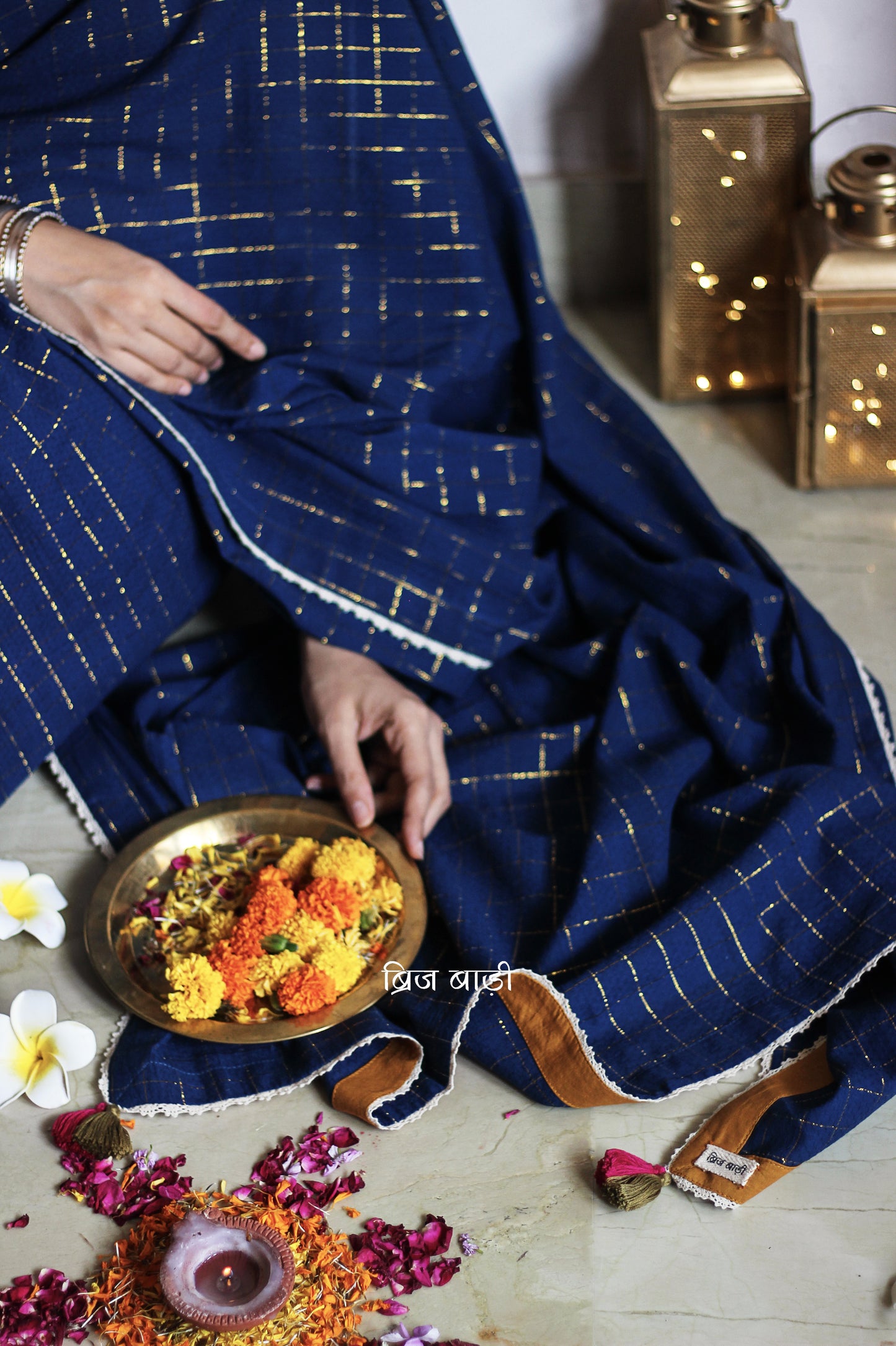 INDRANI- Handcrafted Mulmul Saree