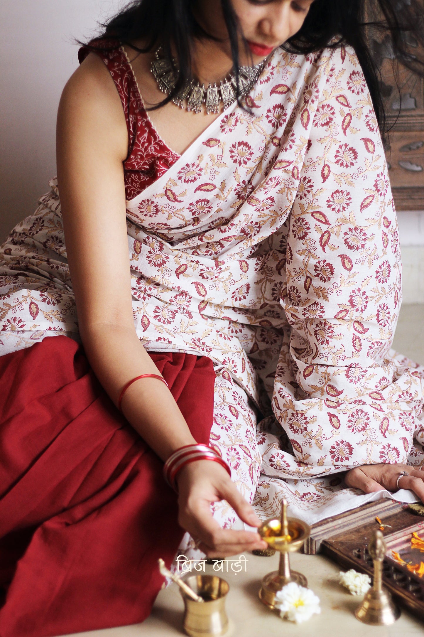 PANCHALI- Handcrafted Mulmul Saree