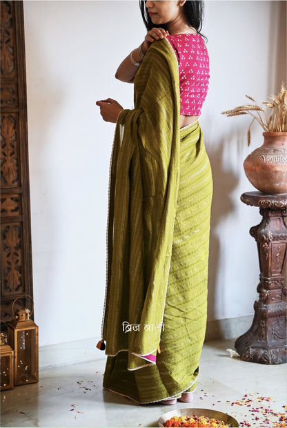 SHARMILA- Handcrafted Mulmul Saree