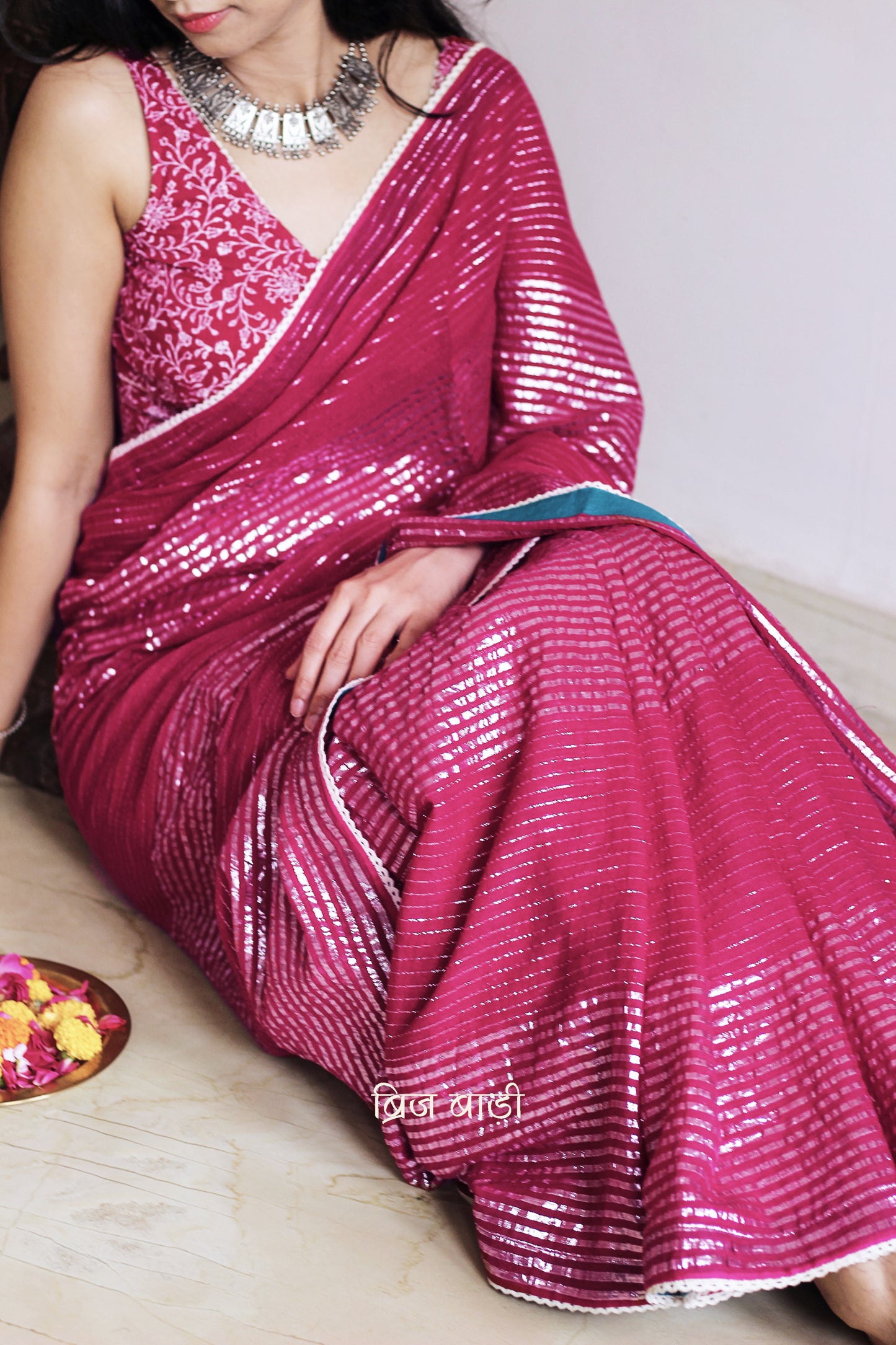 YASHODHARA- Handcrafted Mulmul Saree