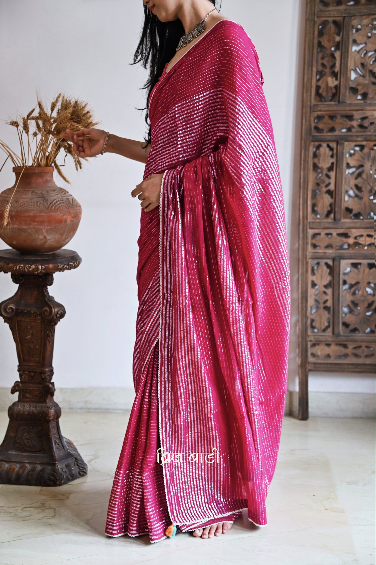 YASHODHARA- Handcrafted Mulmul Saree