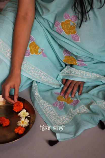 AMBUJA- Handcrafted Mulmul Sarees