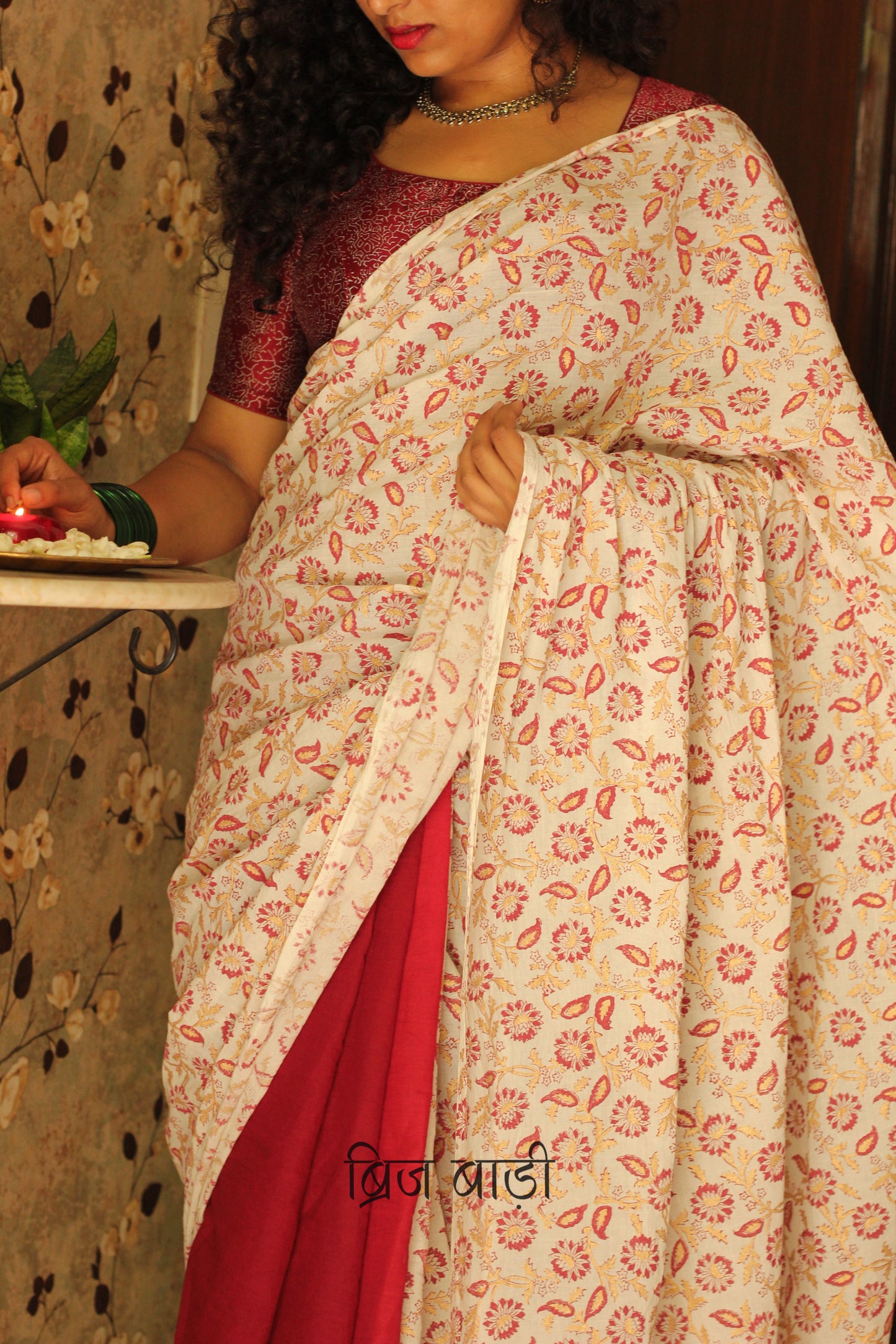 PANCHALI- Handcrafted Mulmul Saree