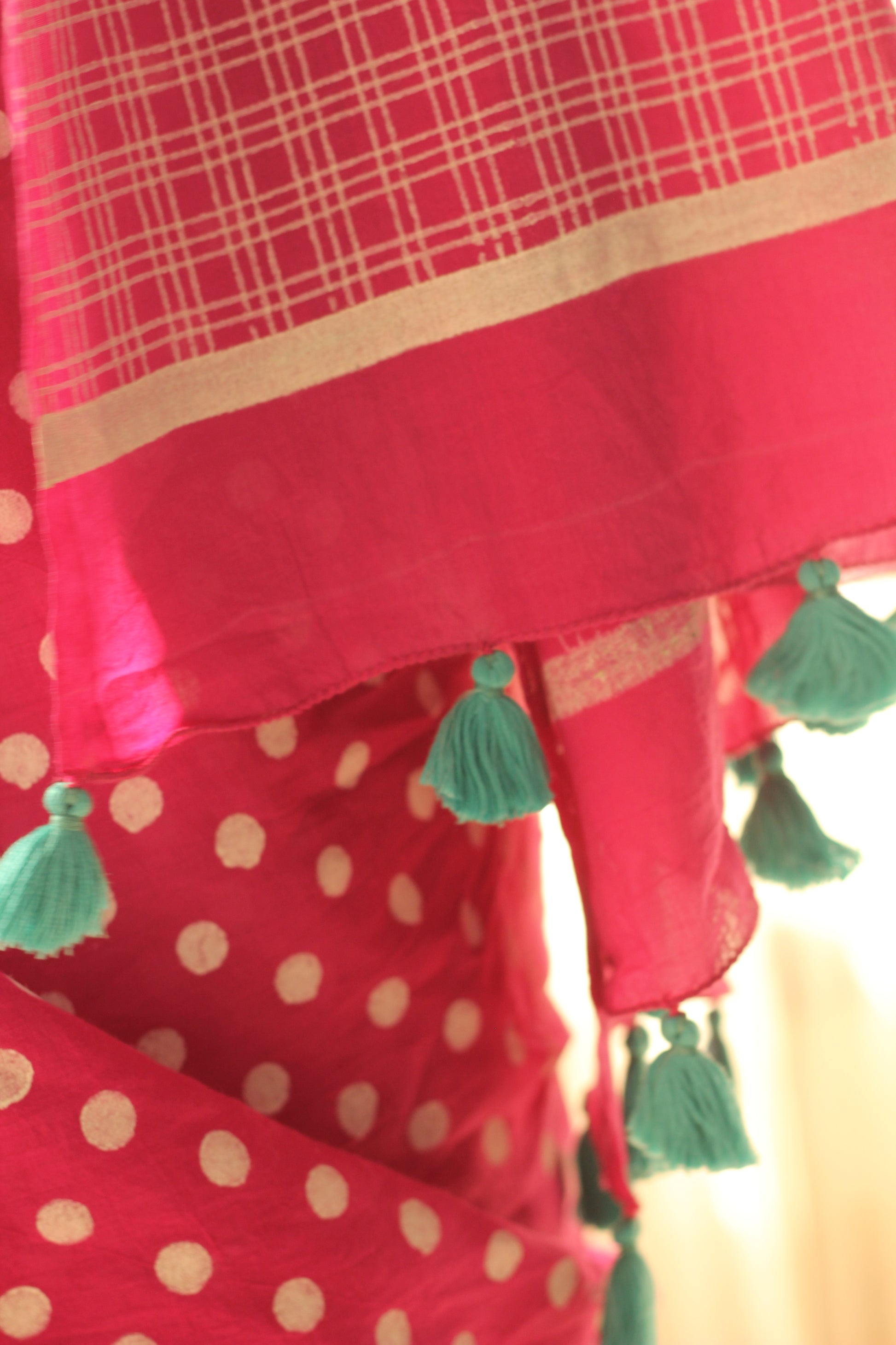 Hand Block Printed cotton mulmul pink saree for festivities, office, and daily. All day comfort and style